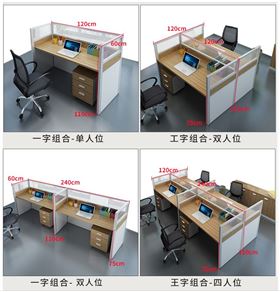 屏風(fēng)隔斷式辦公桌
